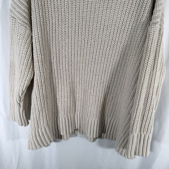 Aerie Sweater Women's Large White Knit Long Sleeve Turtle Neck Pullover - Picture 13 of 13